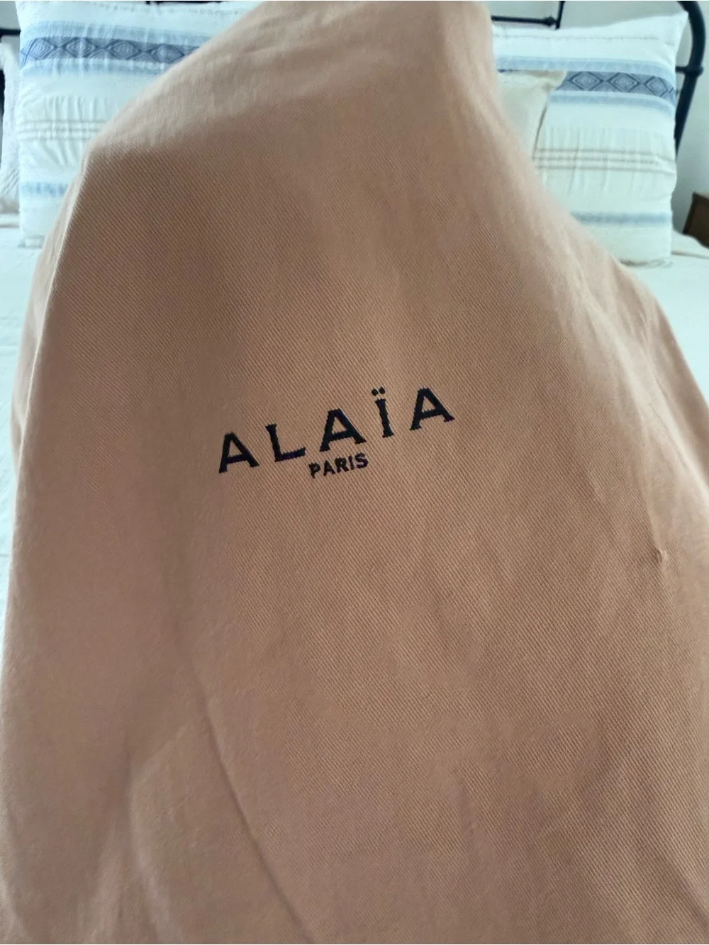 ALAIA Arabesque Black Studded Leather Tote Bag